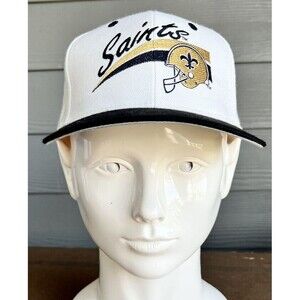 New Orleans Saints NFL Fitted Cap Hat Vintage 90’s New Without Tags Annco